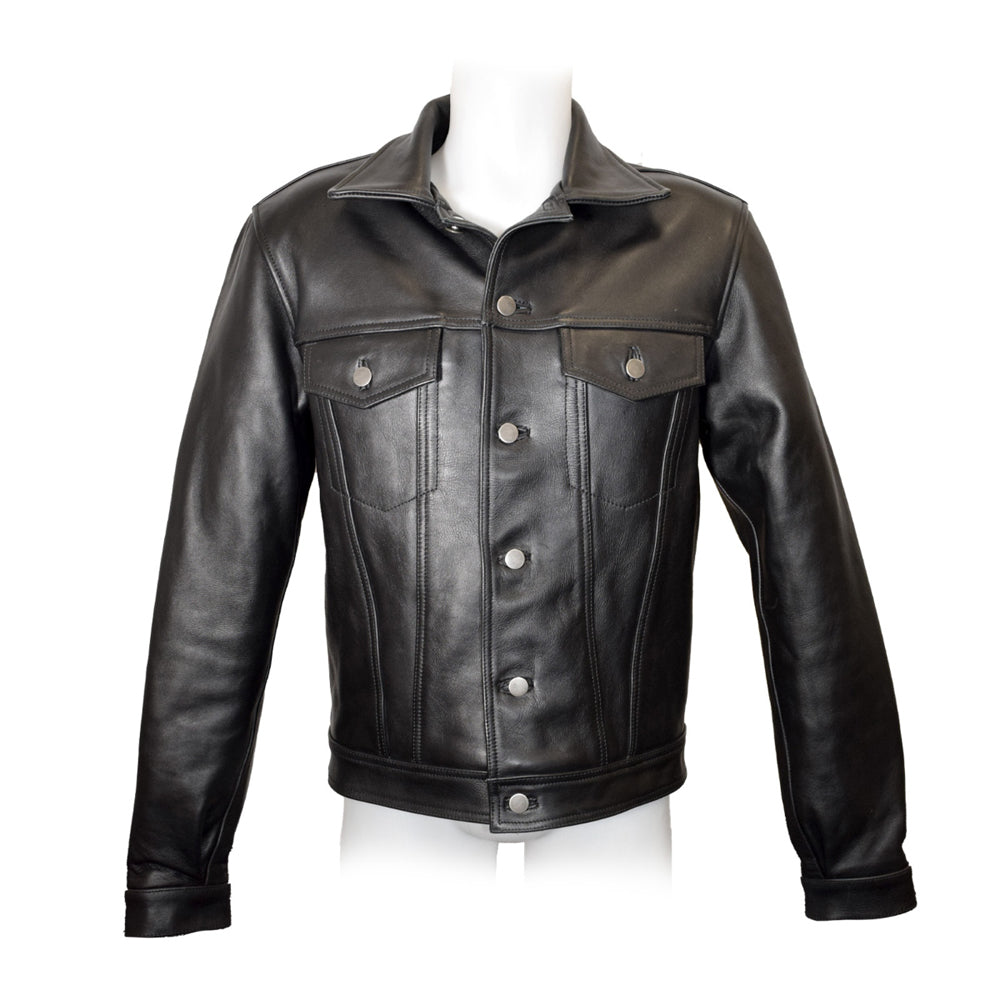 Prowler RED Leather Trucker Jacket - Size S